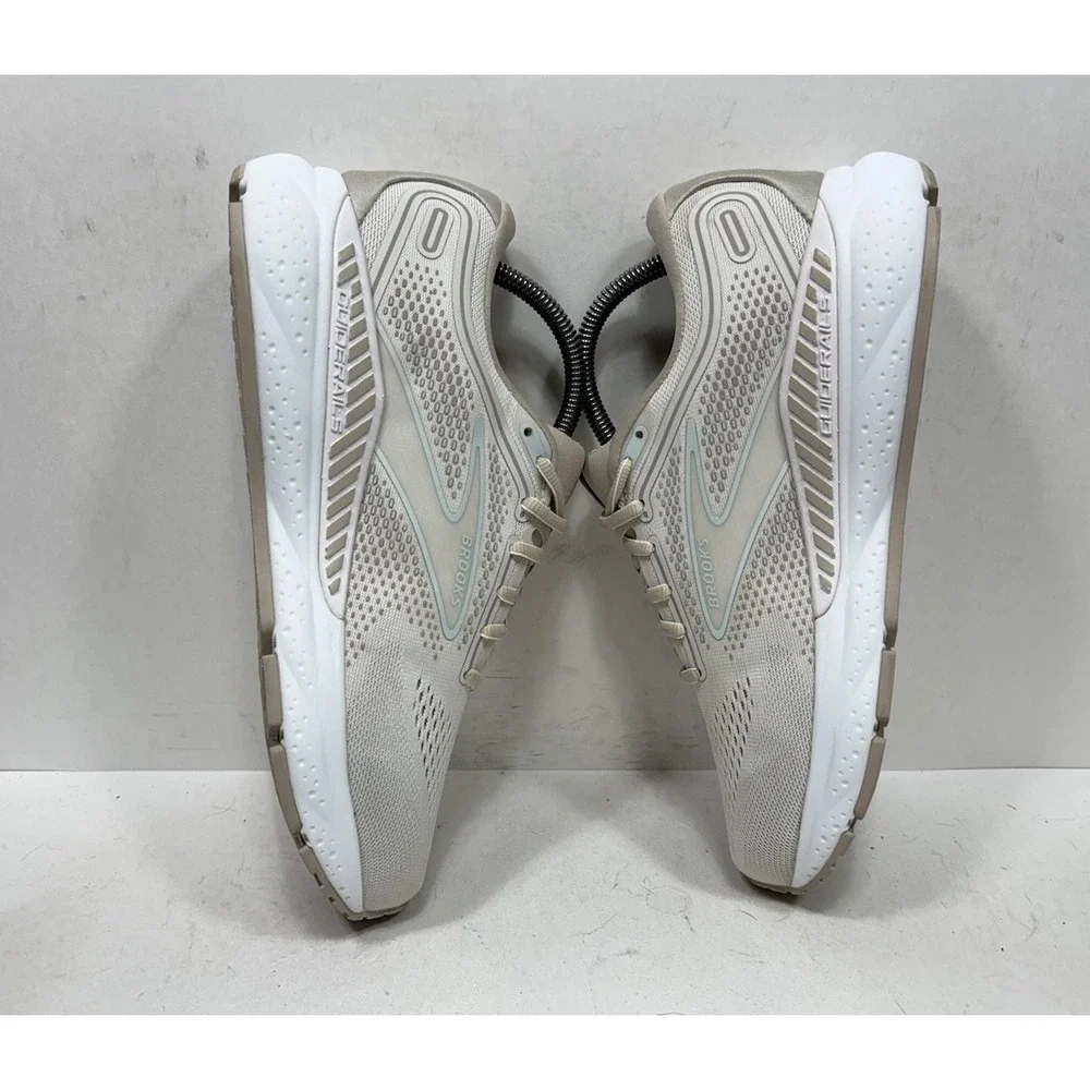 Brooks Ariel 23 GTS Shoes Womens Sz 9 Wide Beige Running Sneakers 1203901D227